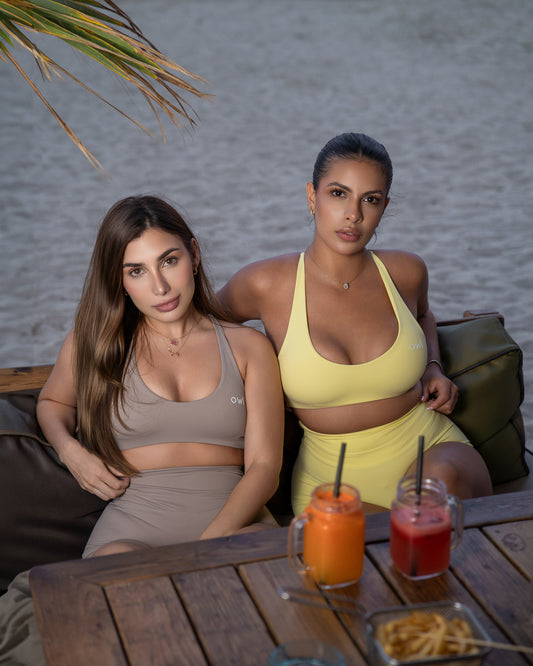 Top deportivo + biker compresivo Amarillo